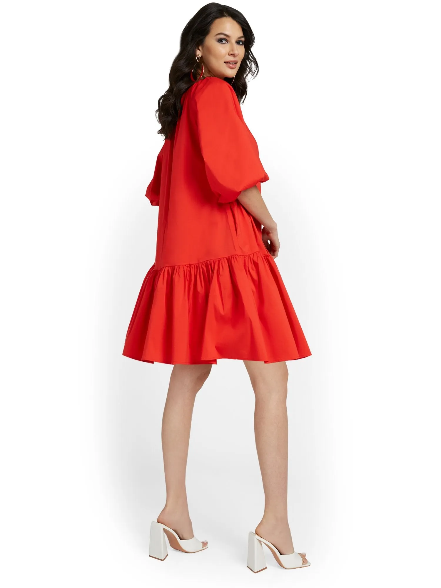 Poplin Shift Dress