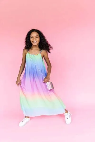 Rainbow Ombre Gem Dress