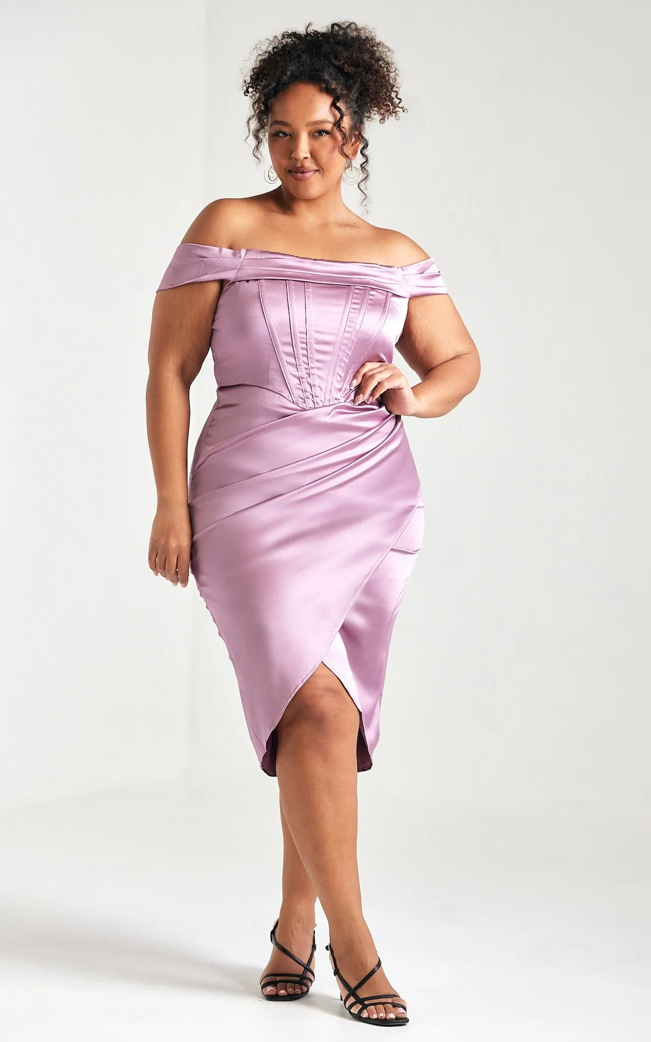 Regal Dress - Mauve Satin