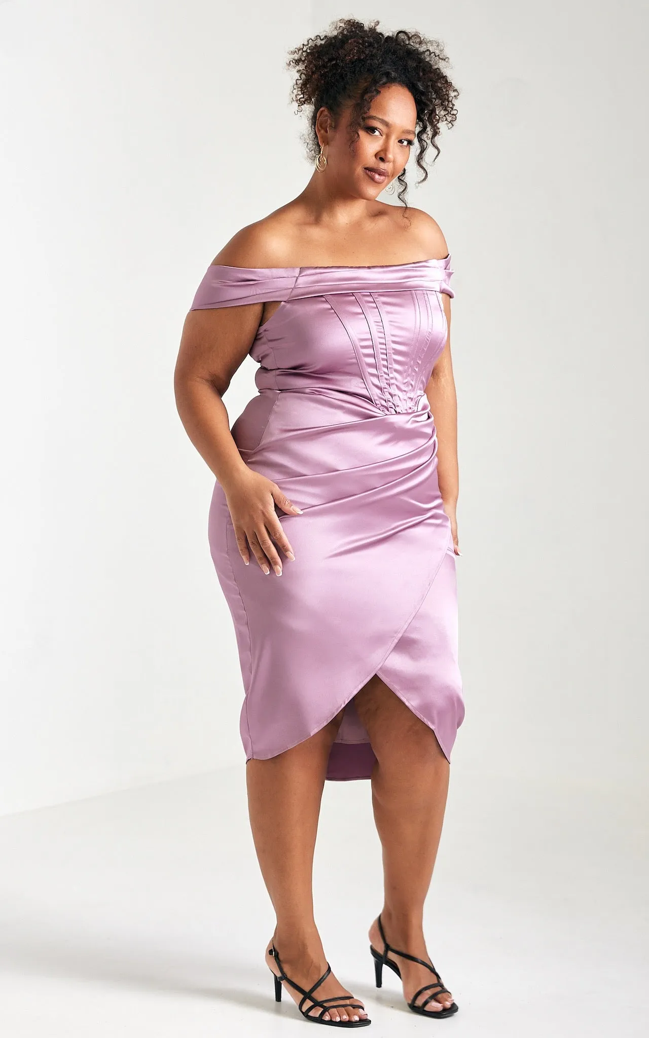 Regal Dress - Mauve Satin