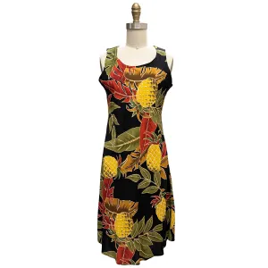 Retro Pineapple Midnight Tank Dress