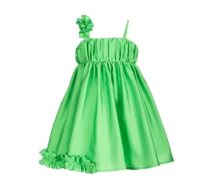 Ruffled Satin Dress