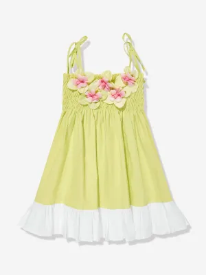 Selini Action Girls Daisy Beach Dress in Green