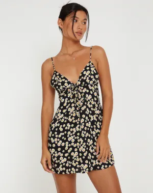 Senora Mini Dress in Mini Daisy Black