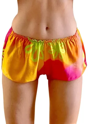 Sherbert Psychedelic Silk Flutter Shorts