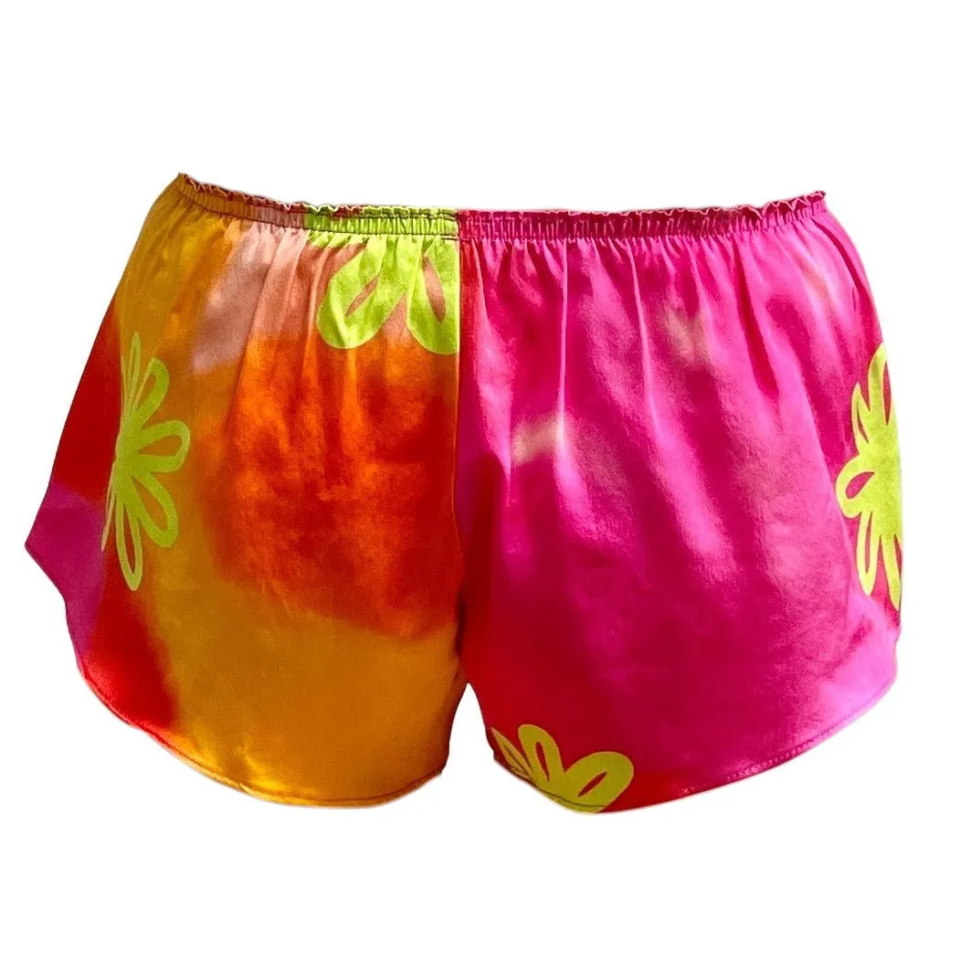 Sherbert Psychedelic Silk Flutter Shorts