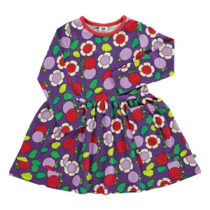 Strawberries dress, purple heart