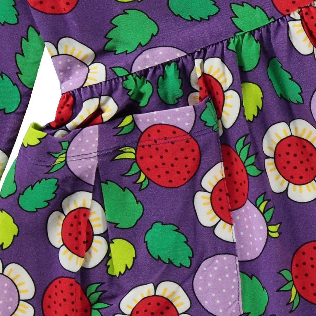 Strawberries dress, purple heart