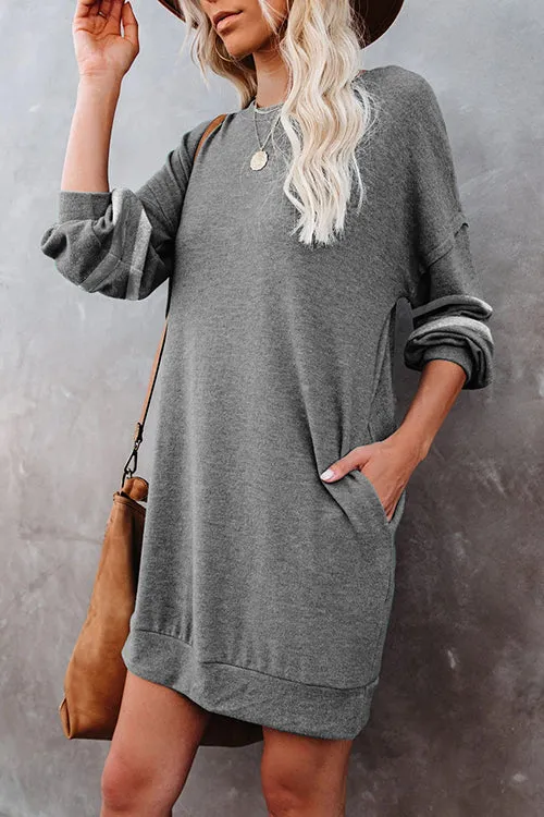 Stripe Comfy Casual Mini Shift Dress