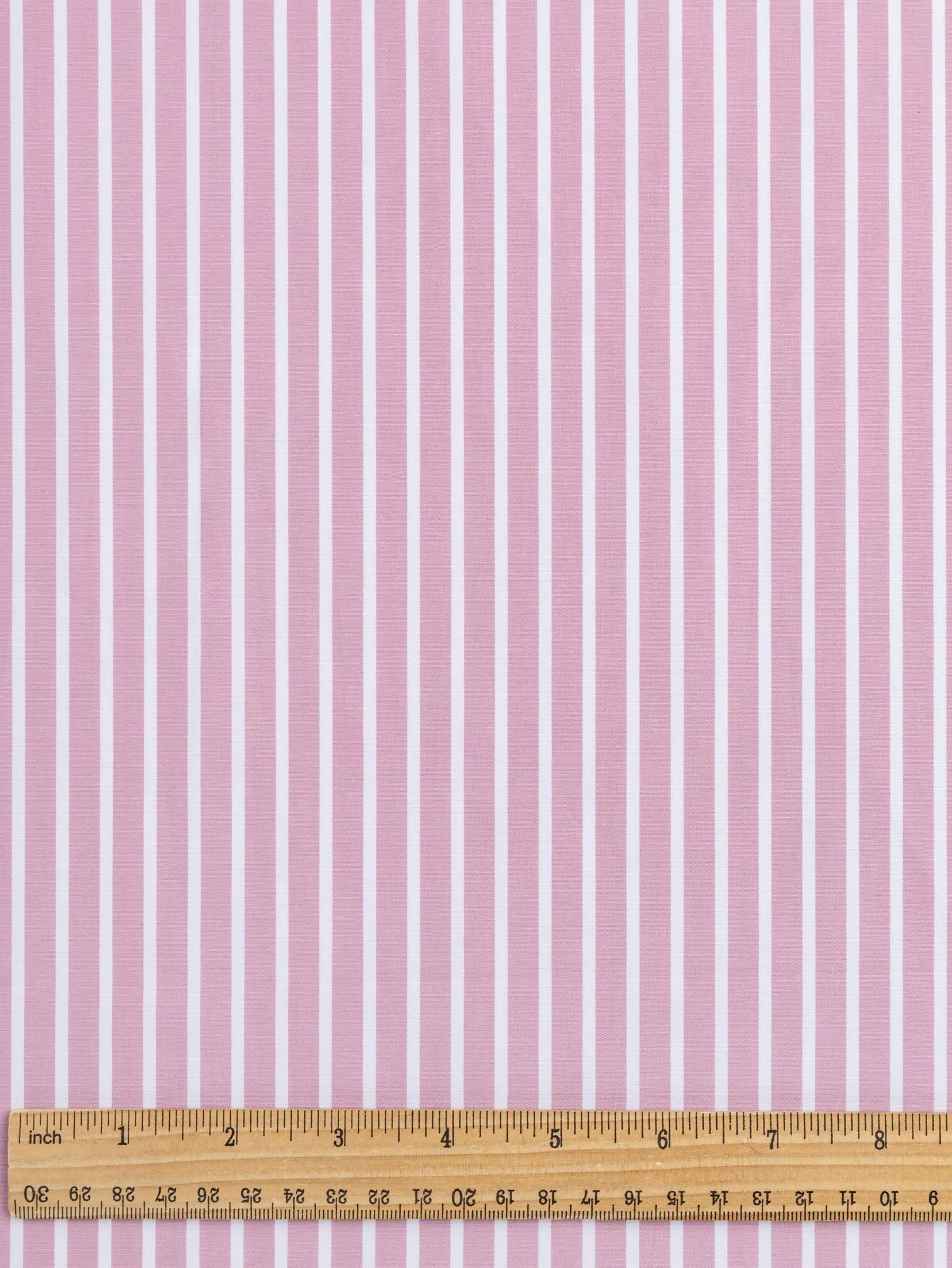 Stripe Cotton Poplin Shirting - Pink   White