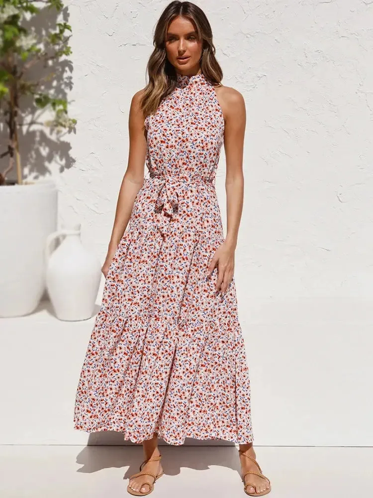 Summer - Long Dress Polka Dot Casual Halter Strapless Dresses