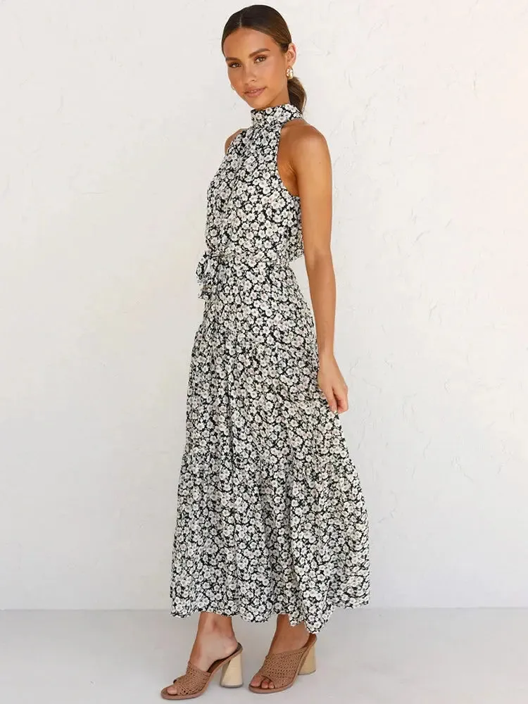 Summer - Long Dress Polka Dot Casual Halter Strapless Dresses