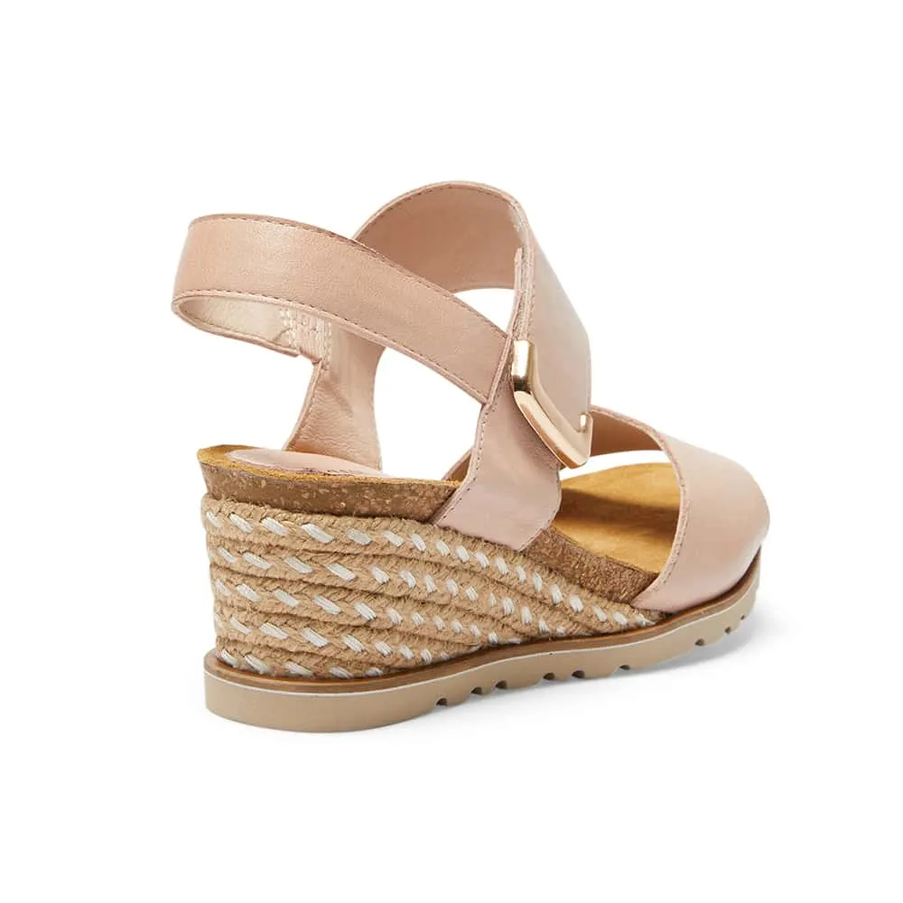 Terrace Espadrille in Blush Leather