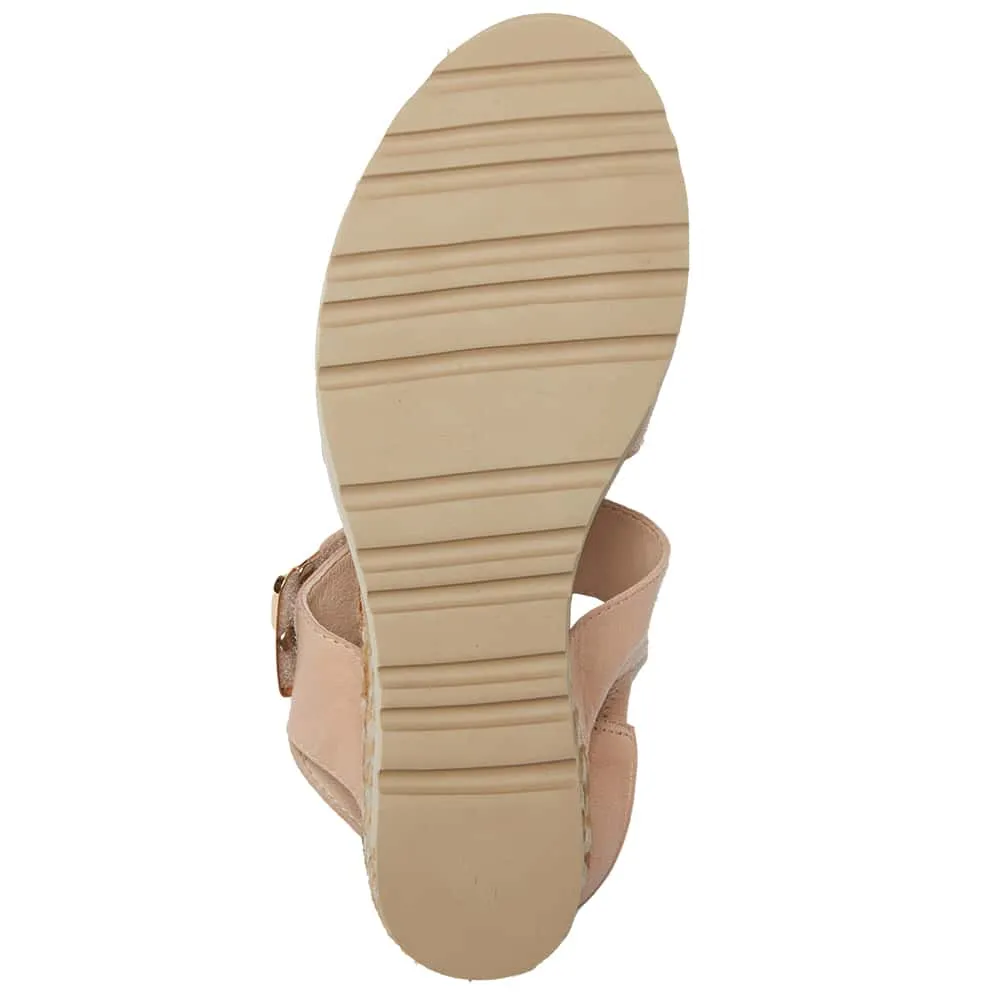 Terrace Espadrille in Blush Leather