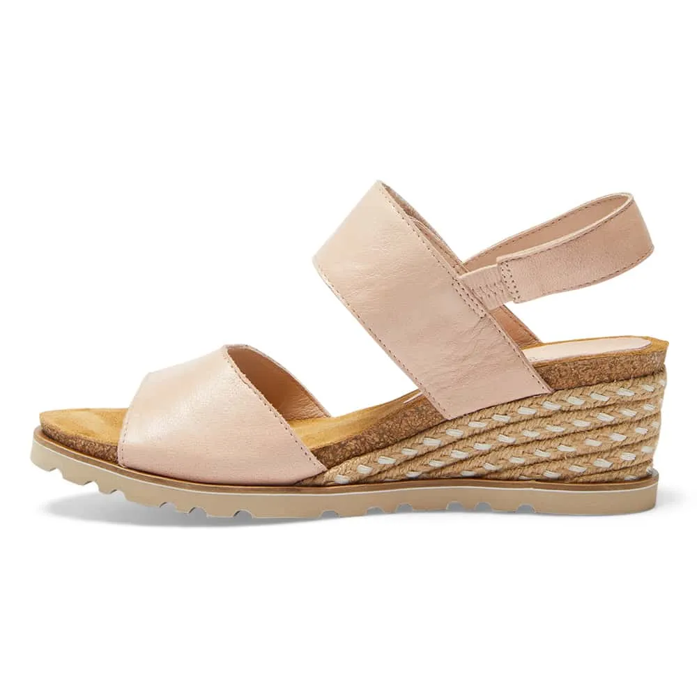 Terrace Espadrille in Blush Leather