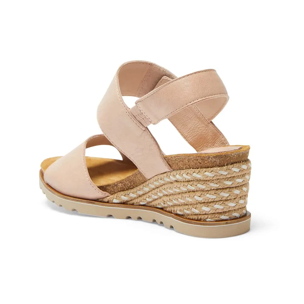 Terrace Espadrille in Blush Leather