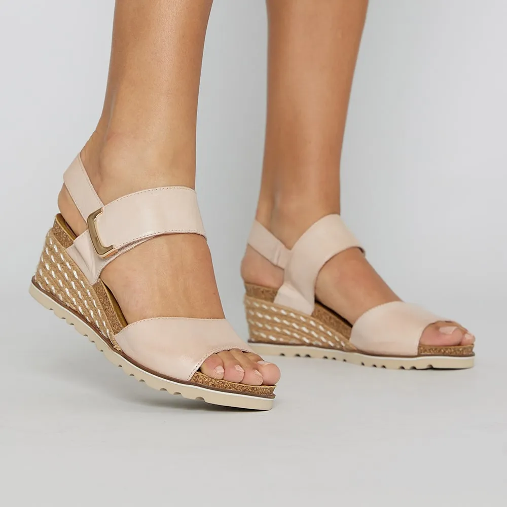 Terrace Espadrille in Blush Leather