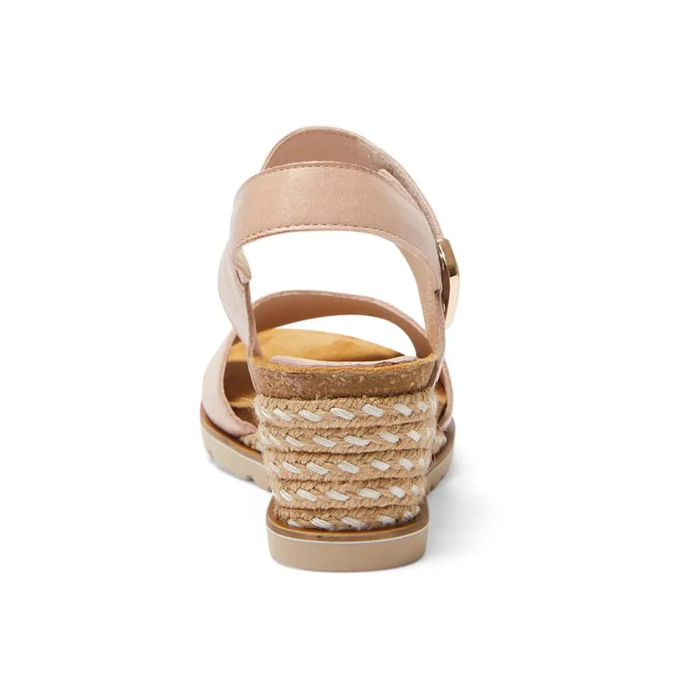 Terrace Espadrille in Blush Leather