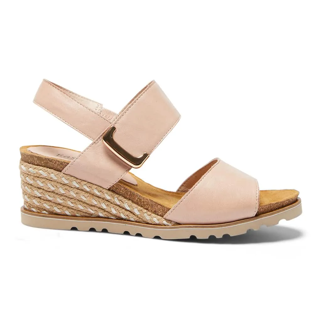 Terrace Espadrille in Blush Leather