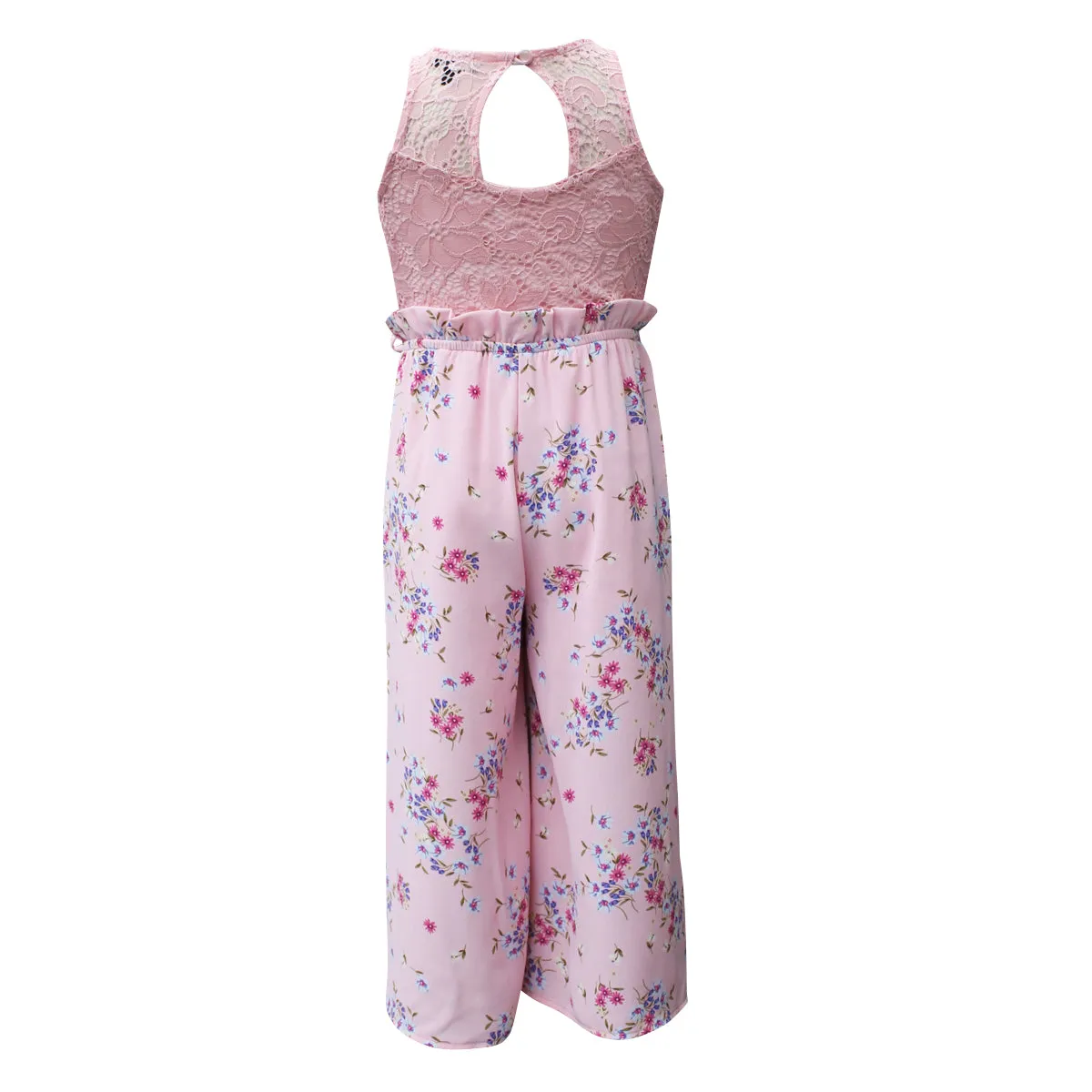 Tween Lace Top Floral Jumpsuit