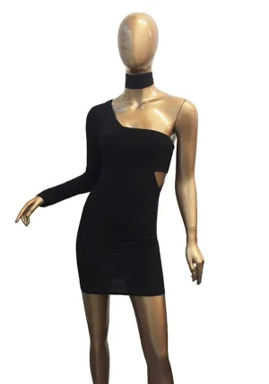 Women "demand" choker mini dress