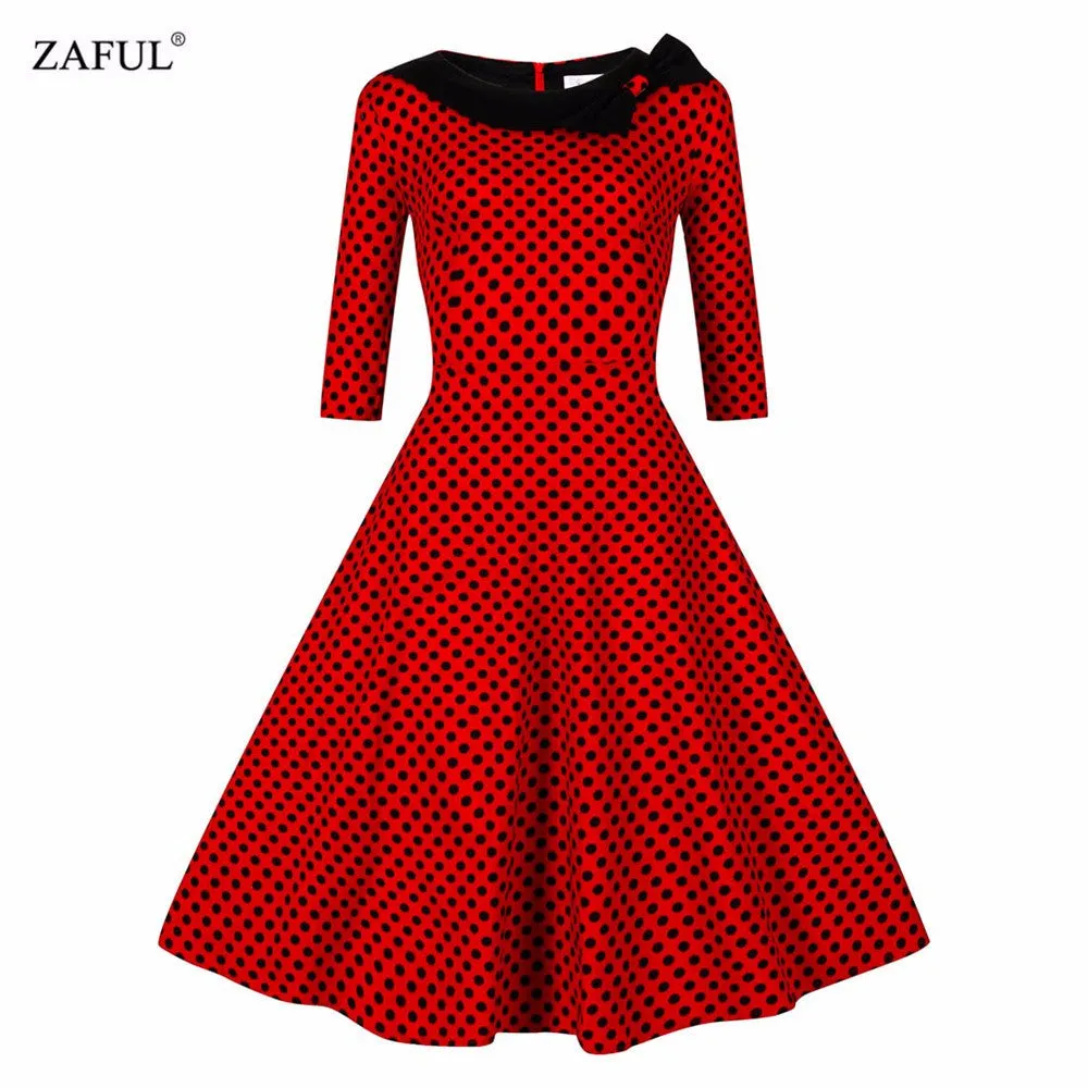 Women Vintage Rockabilly Retro Short Party Dress