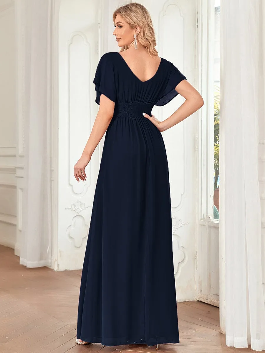 Women's A-Line Empire Waist Maxi Chiffon Evening Dress