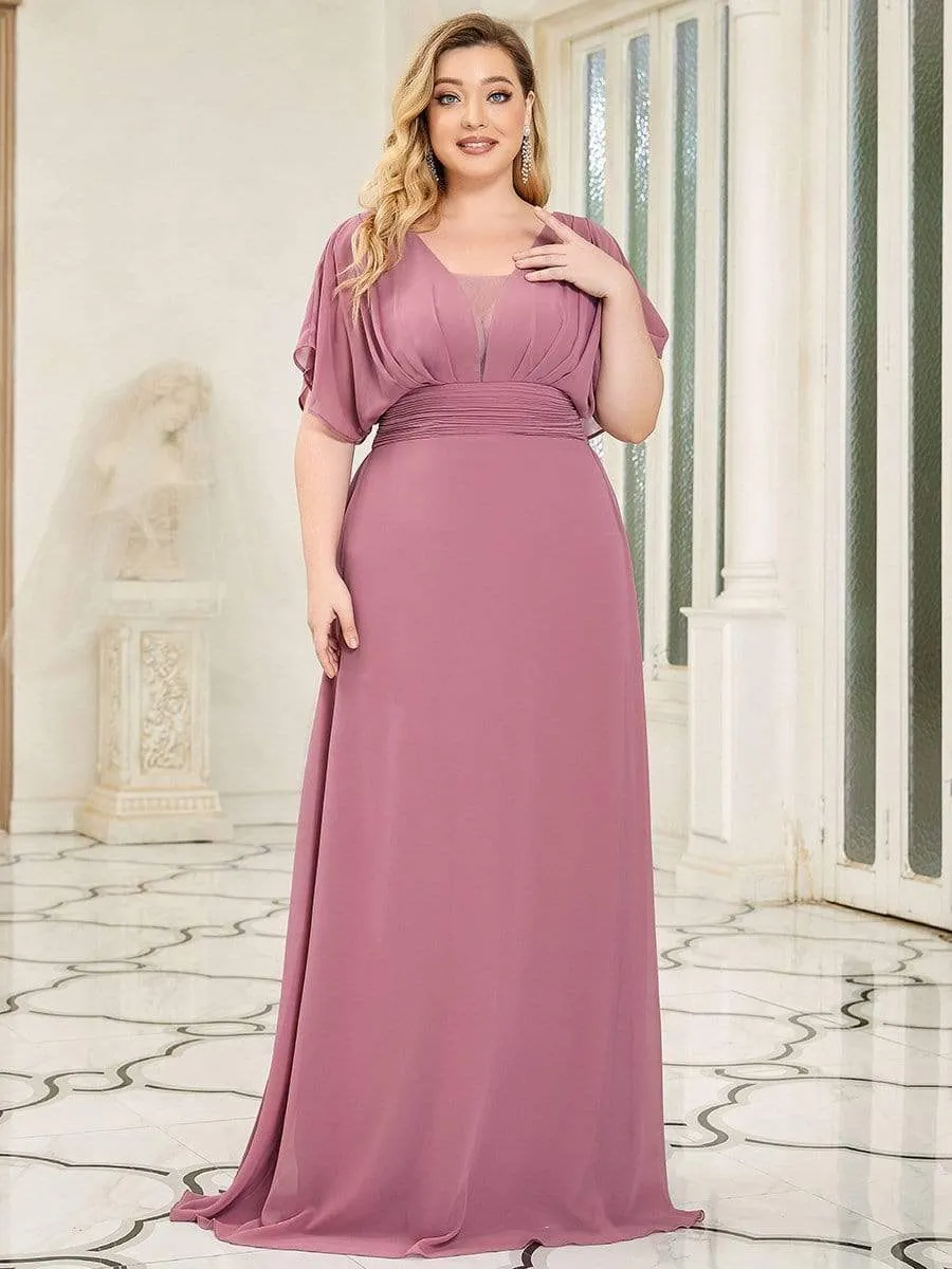 Women's A-Line Empire Waist Maxi Chiffon Evening Dress