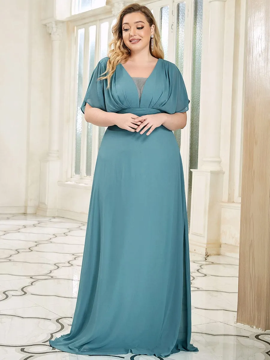 Women's A-Line Empire Waist Maxi Chiffon Evening Dress