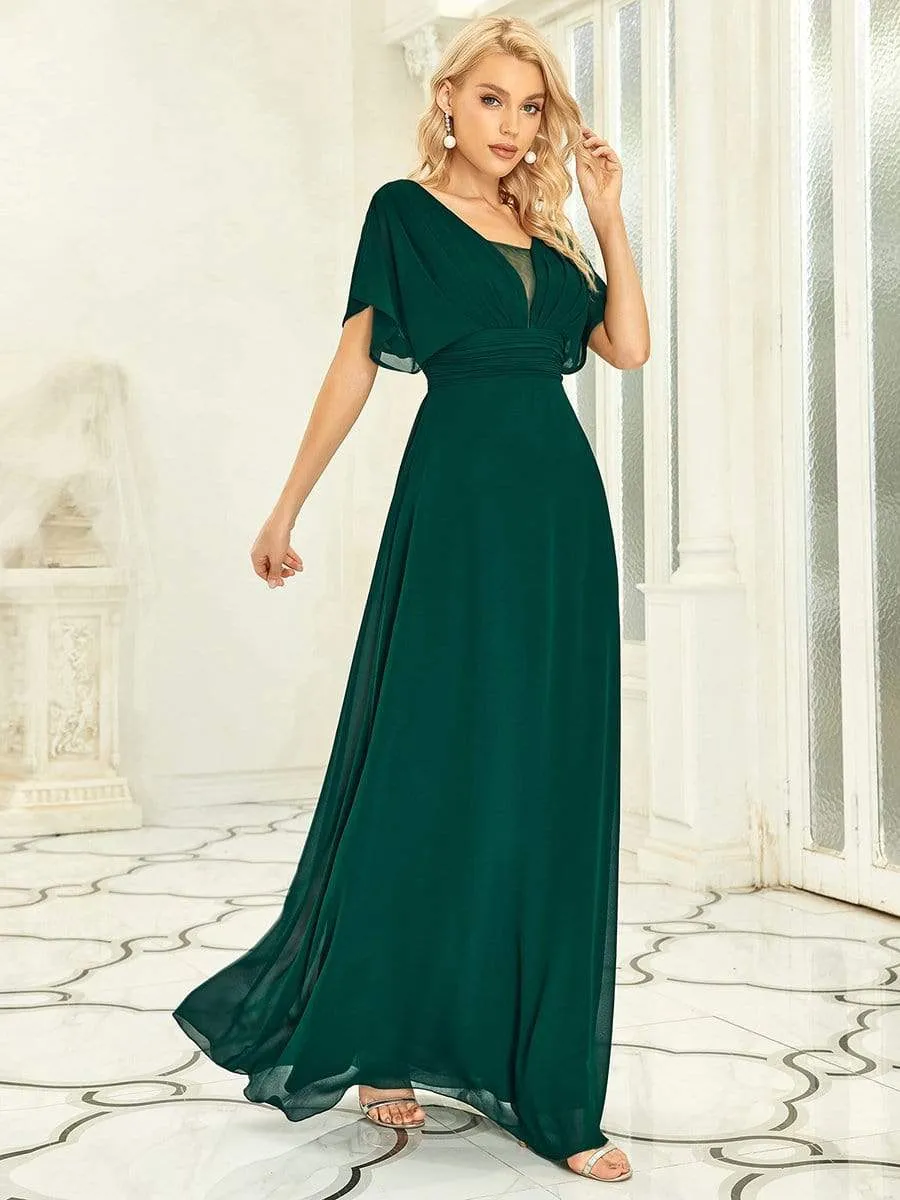 Women's A-Line Empire Waist Maxi Chiffon Evening Dress